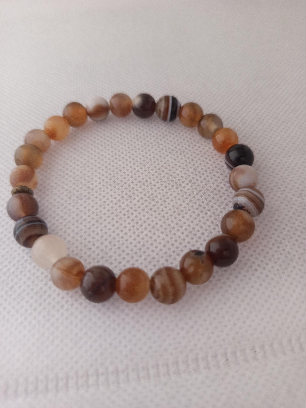 Bracelet en Perles Marron, Beige et Caramel – Félor