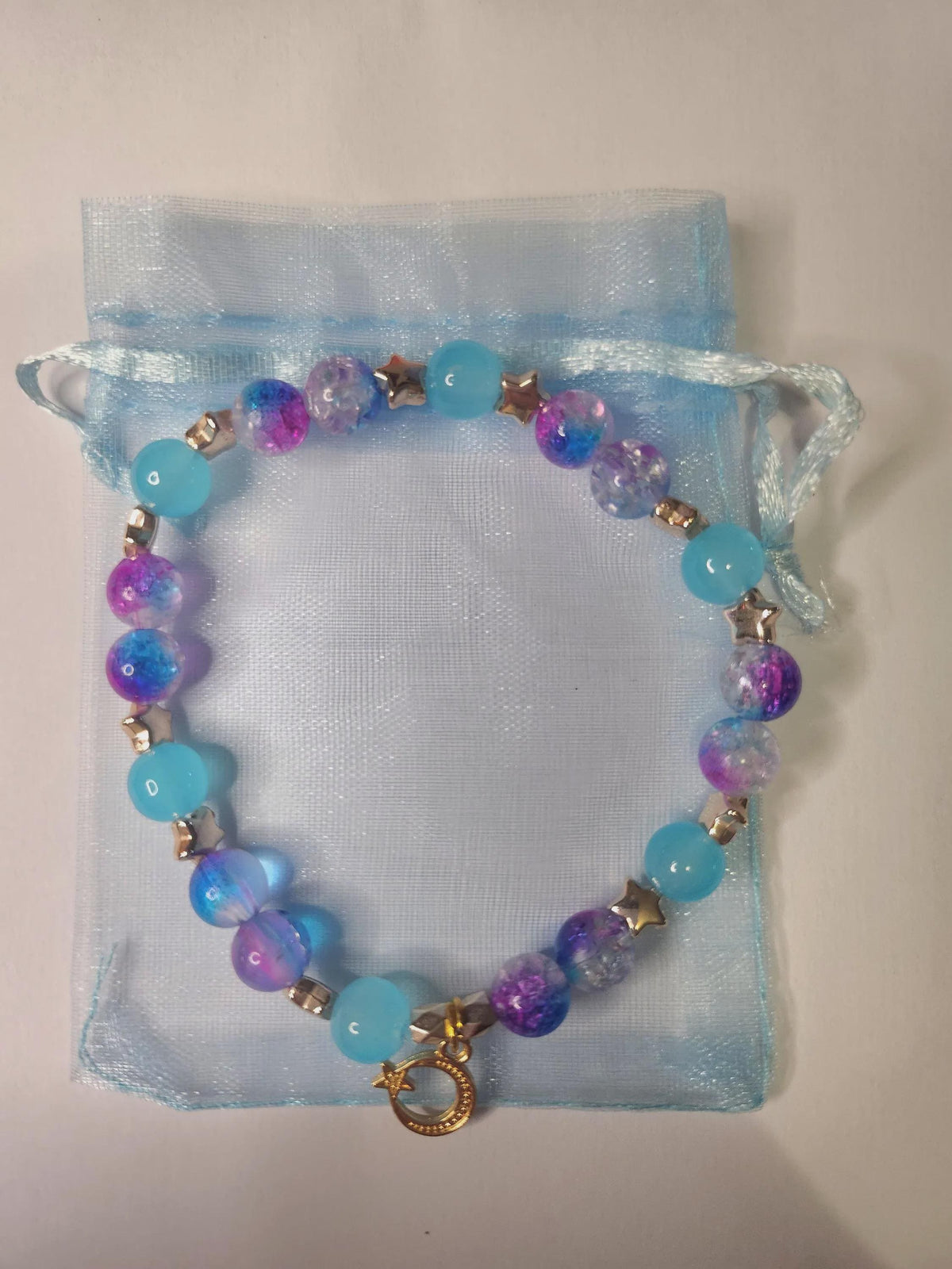 Bracelet Fantaisie en  Perles multicolores - Style Oriental - Etoile d' Orient -