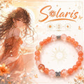 Bracelet fantaisie Solaris, perles orangées sur fil élastique 15 cm