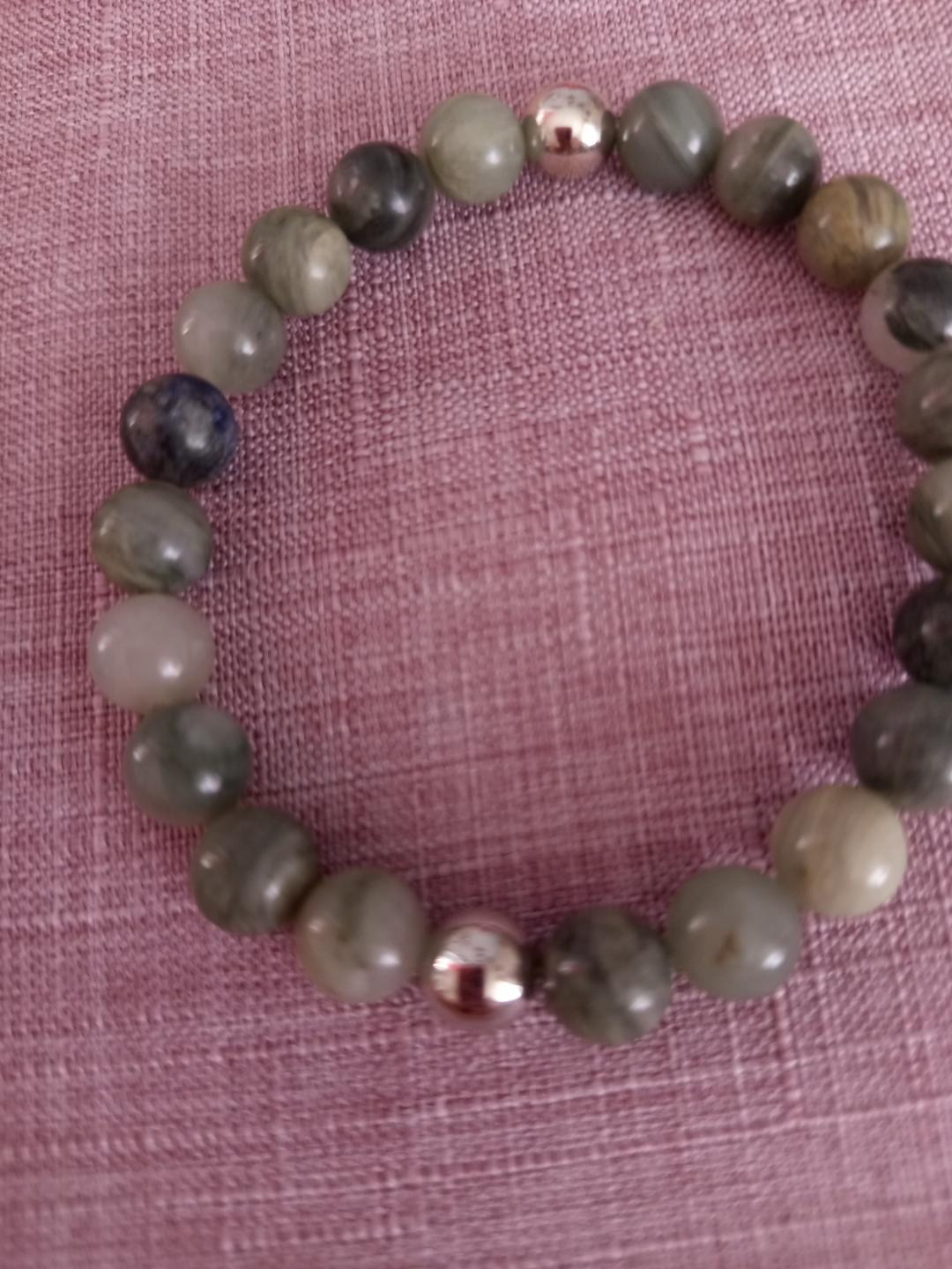 Bracelet pierres nature (Origine indéterminé) - "Pierre Sauvage"-