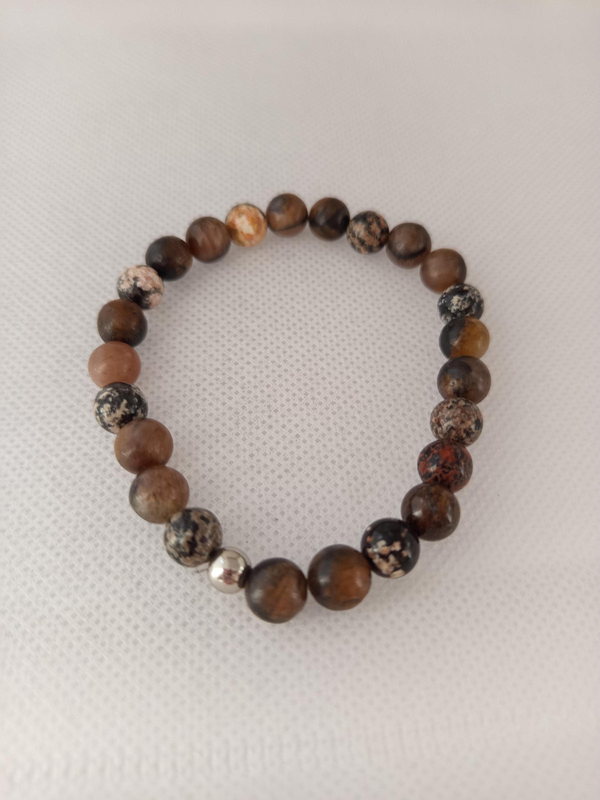 Bracelet pour homme  en Pierres Naturelles (origine indéterminée) - "Terre d'Ombre -