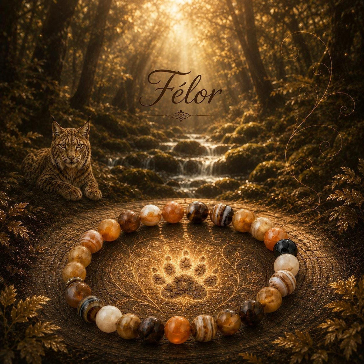 Bracelet en Perles Marron, Beige et Caramel – Félor
