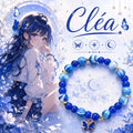 Bracelet Bleu aux Ailes d’Azur, Perles Dorées et Papillon