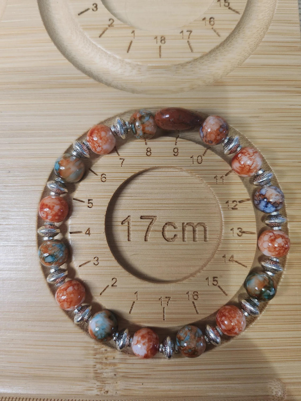 Bracelet Fantaisie en perles orange - "Cœur de Canyon"