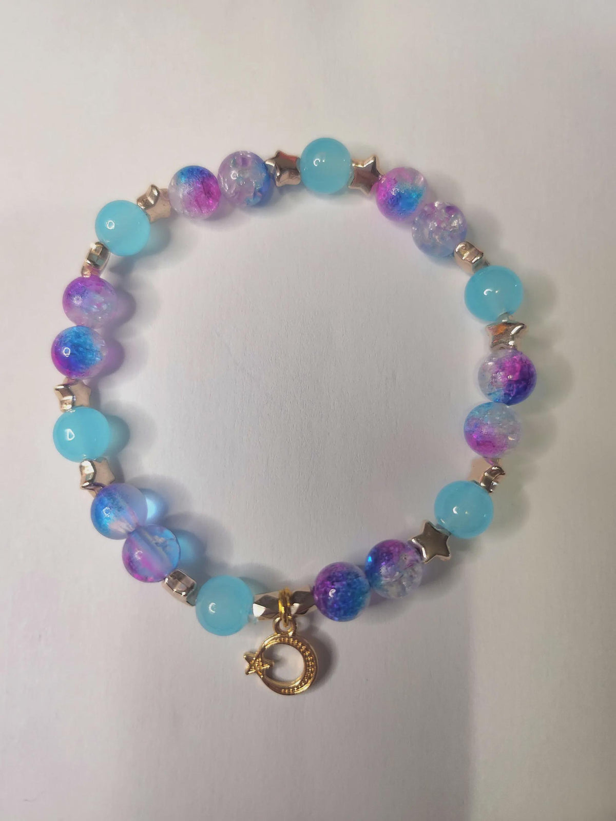 Bracelet Fantaisie en  Perles multicolores - Style Oriental - Etoile d' Orient -