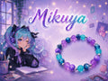 Bracelet Fantaisie Mikuya Violet Turquoise, 15,50 cm
