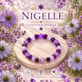 Bracelet fantaisie  en Perles Violettes et Lavande - Nigelle -