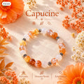 Bracelet Fantaisie Femme Orange, Fil Élastique Capucine - Collection Florale