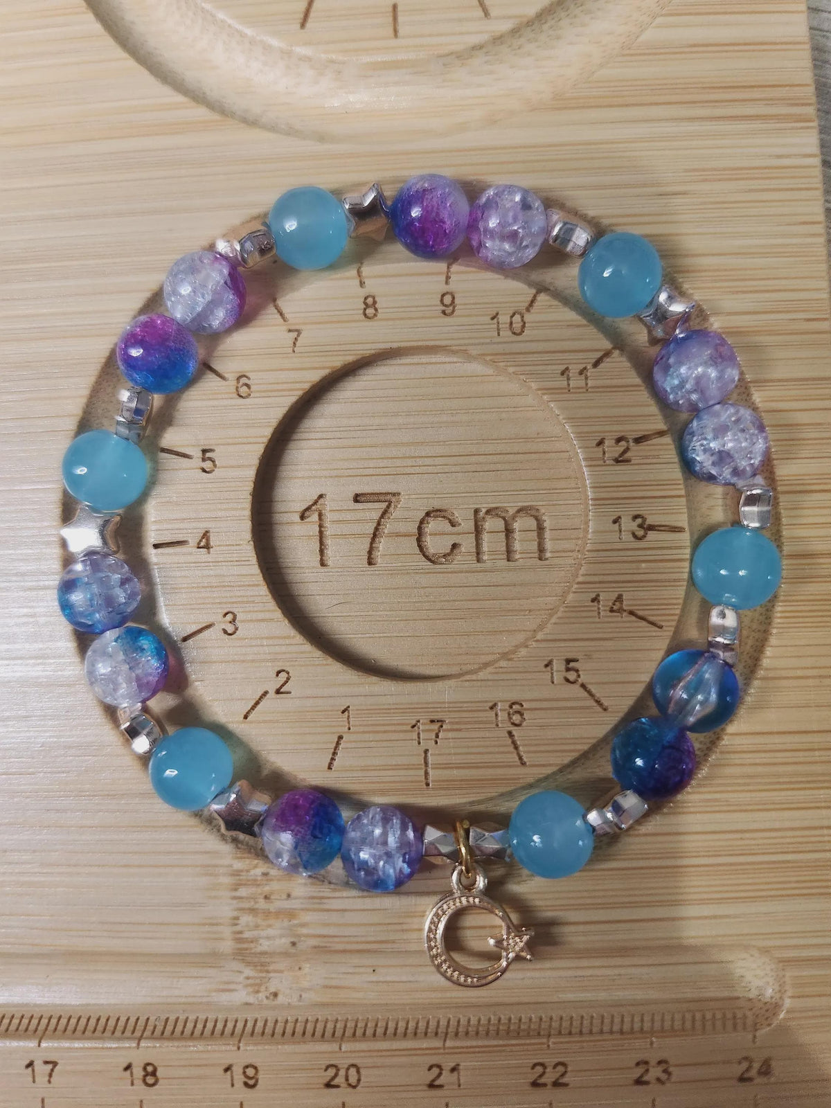 Bracelet Fantaisie en  Perles multicolores - Style Oriental - Etoile d' Orient -