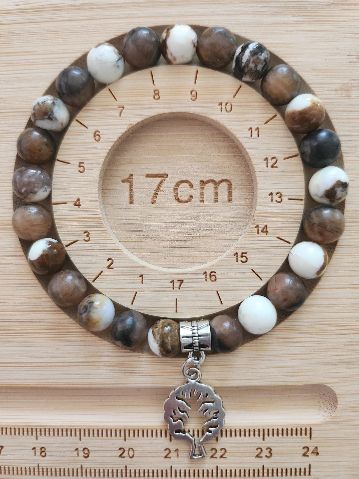 Duo Bracelet et Bijou de Téléphone couleurs vert et marron - Vieux - chêne -