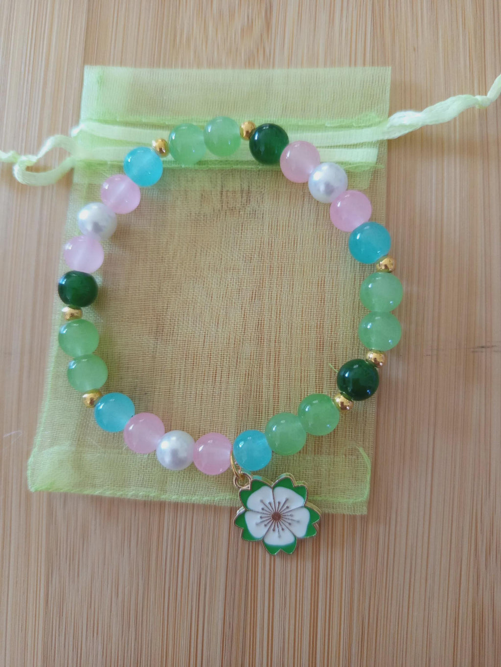 Bracelet fantaisie en perles  Multicolore - Aquarelle" -