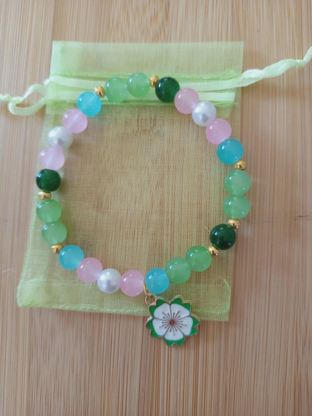 Bracelet fantaisie en perles  Multicolore - Aquarelle" -