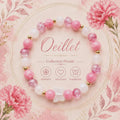 Bracelet fantaisie en  Perles Roses et Papillon Central - Œillet -