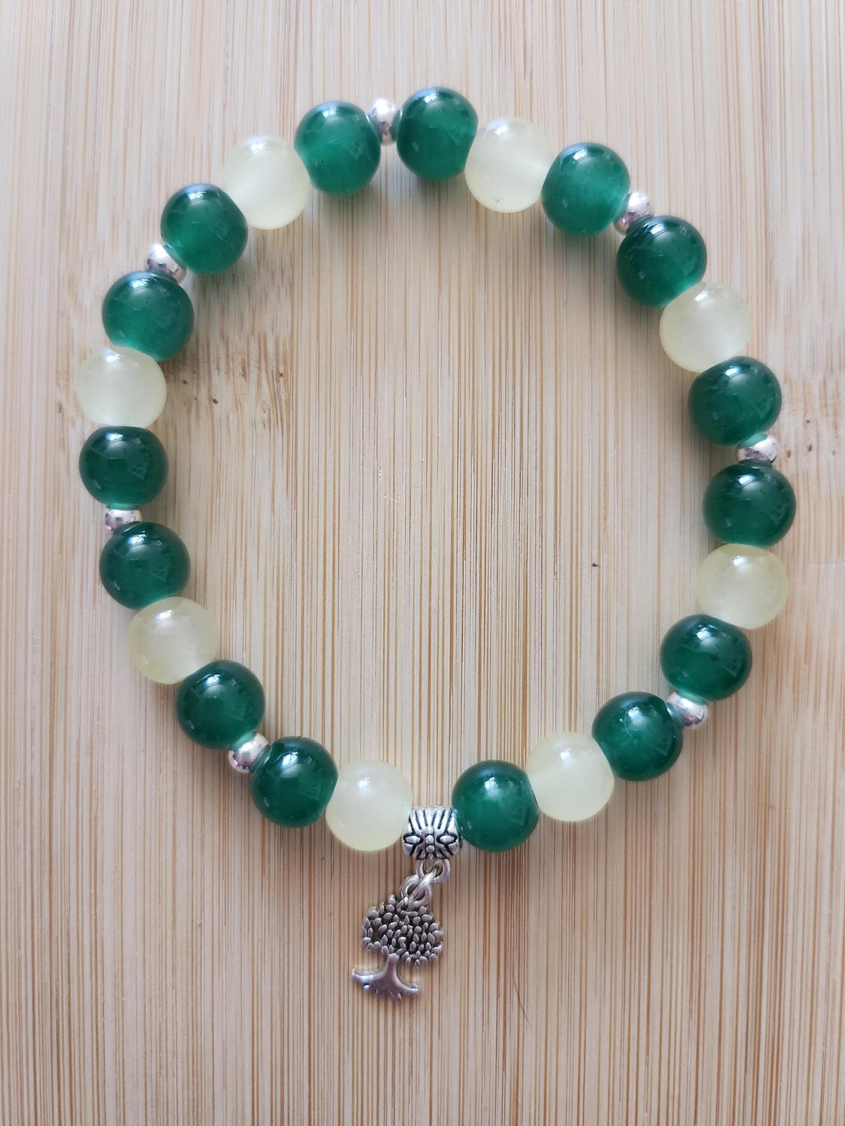 Duo Bracelet Vert et Charm de Téléphone  - Tilleul
