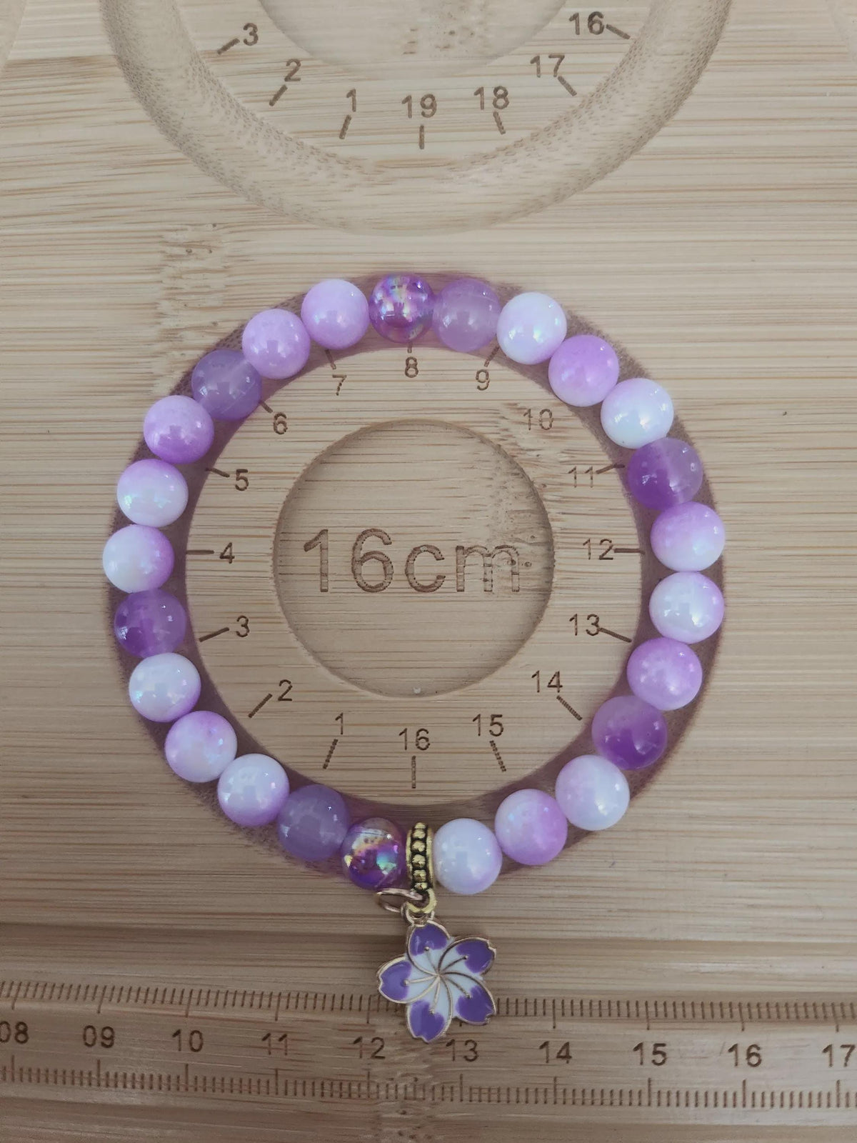 Duo Bracelet et Stylo Assorti Violet Rose Mauve -   Campanule" -