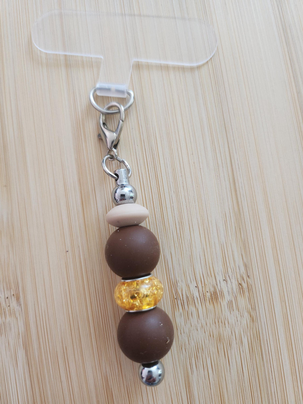 Duo Bracelet et Bijou de Téléphone couleurs vert et marron - Vieux - chêne -