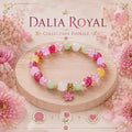 Bracelet fantaisie en perles vertes, roses , blanches etc- Dalia royale -