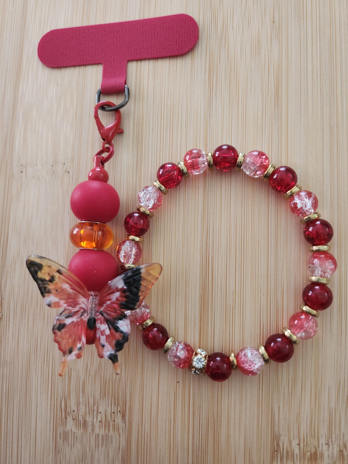 Duo Floral avec Stylo et Charm de Téléphone - Hibis