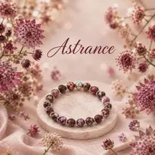 Bracelet fantaisie en perles - tons roses marbrées - "Astrance" -